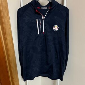 Men’s Ralph Lauren X Navy Quarter-Zip Pullover with USA logo from Ryder Cup